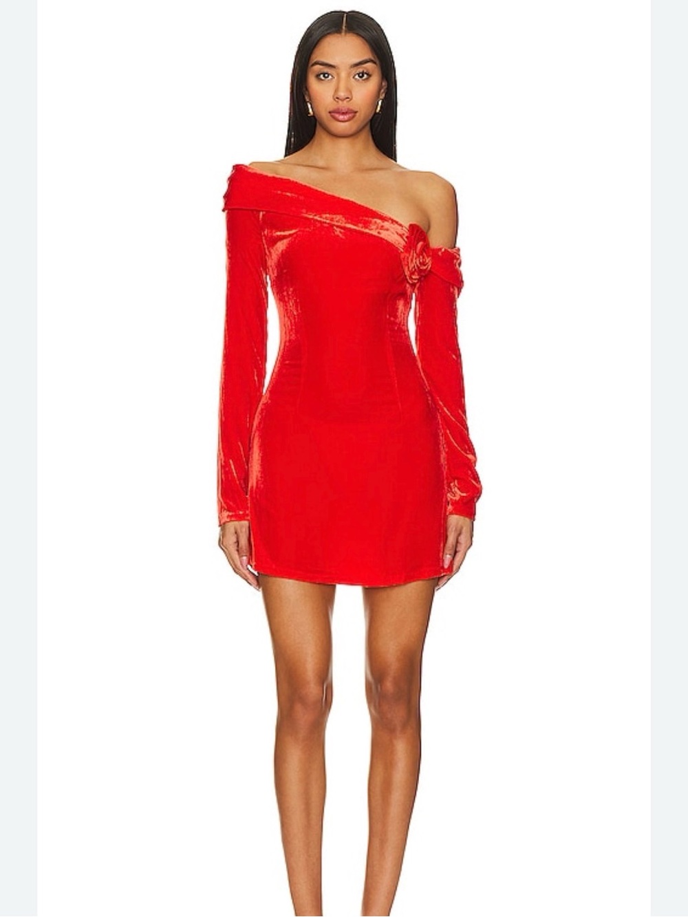 Mirae Scarlette Velvet Mini Dress